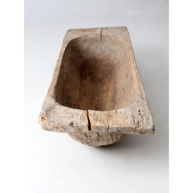 Antique 19th Century American Hand Hewn Dough Bowl For Sale - Image 11 of 18