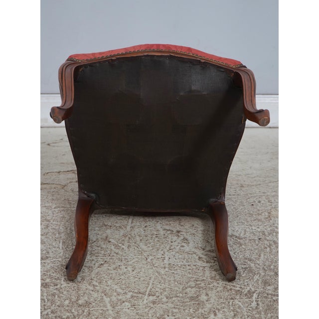 Vintage Leather Top Louis XV Style Carved Table W. 4 Chairs For Sale - Image 18 of 18
