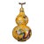 Vintage Chinese Yellow Cloisonné Dragon & Phoenix Double-Gourd Vase - 1300g For Sale