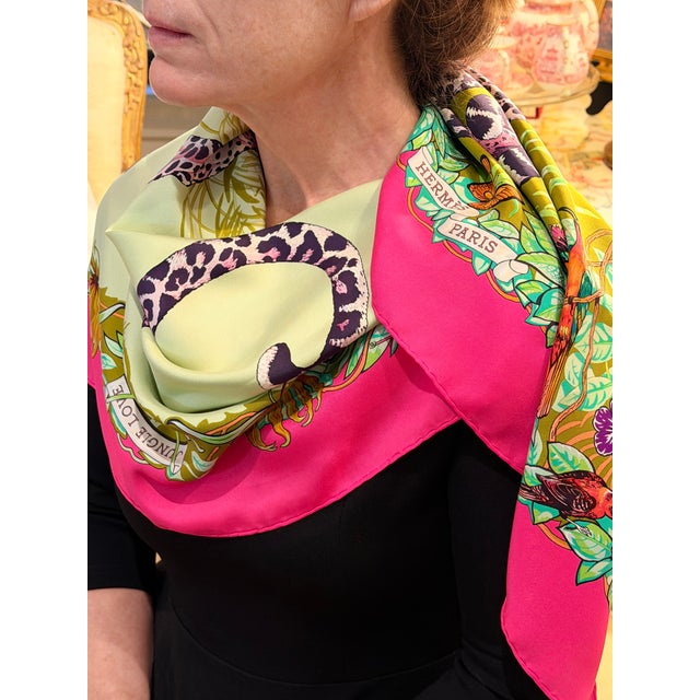 Hermes Carre 90 Jungle Love Silk Scarf For Sale - Image 11 of 13