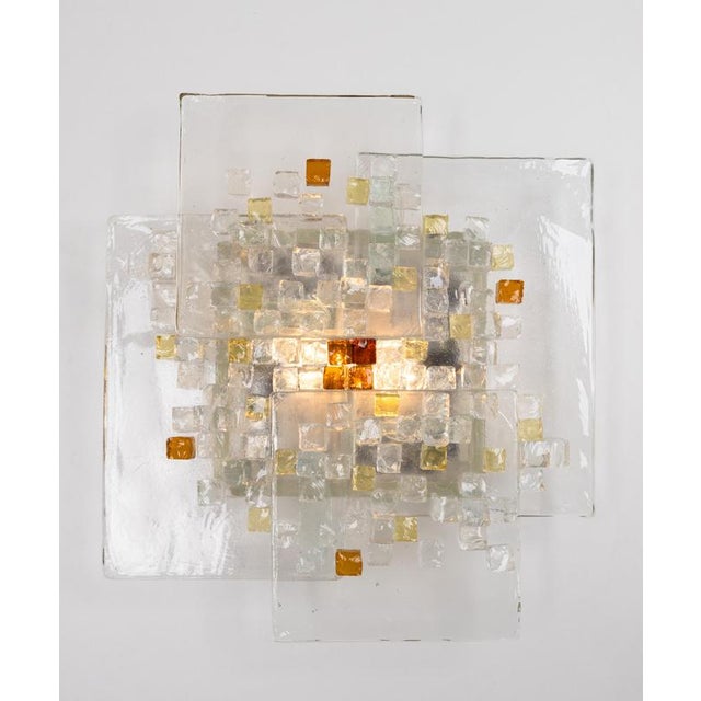 Mid-Century Brutalist Murano Glass Wall Sconce, Italy, 1970s For Sale - Image 12 of 16