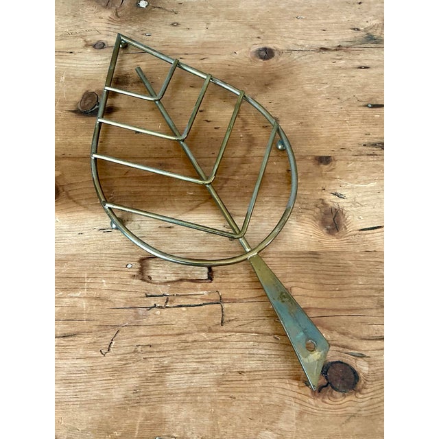Vintage Italian Brass Leaf Trivet - 195 For Sale - Image 11 of 12