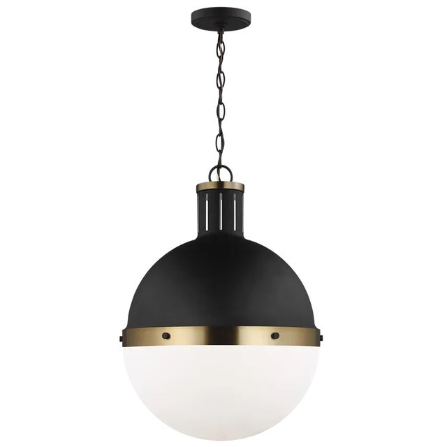 2020s Thomas O'Brien By Visual Comfort Studio Hanks 1-Light Large Pendant in Midnight Black For Sale - Image 5 of 5