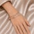 Traditional 14K Pink Rose Gold Diamond Miniature Charm Bracelet For Sale - Image 3 of 3