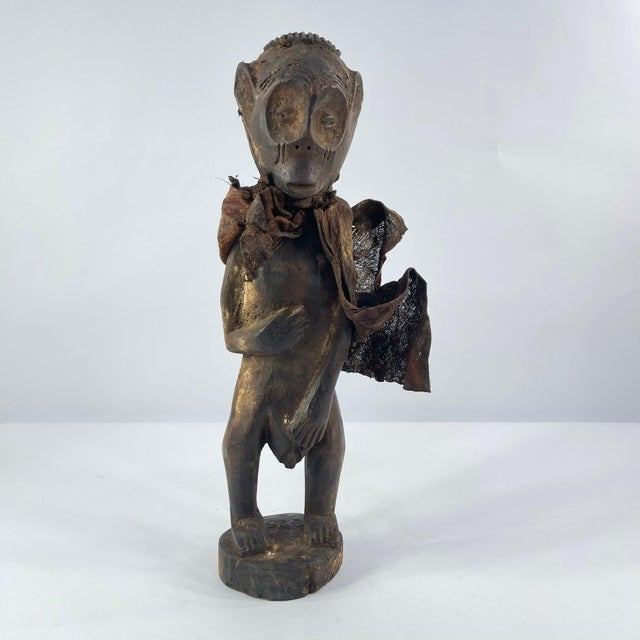 Wood Early 20th Century Mbaka Wooden Figure For Sale - Image 7 of 8