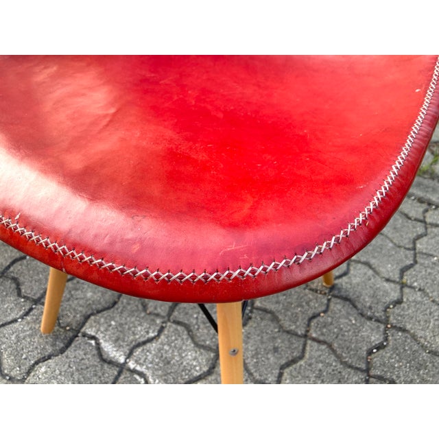 Side Chairs in Ox Red Saddle Leather from Sol & Luna, 2000s, Set of 4 For Sale - Image 9 of 18