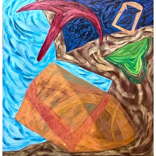 Joan Thorne, Large Colorful 1980s New York Abstract Expressionist Oil Painting Joan Thorne, 1989 For Sale