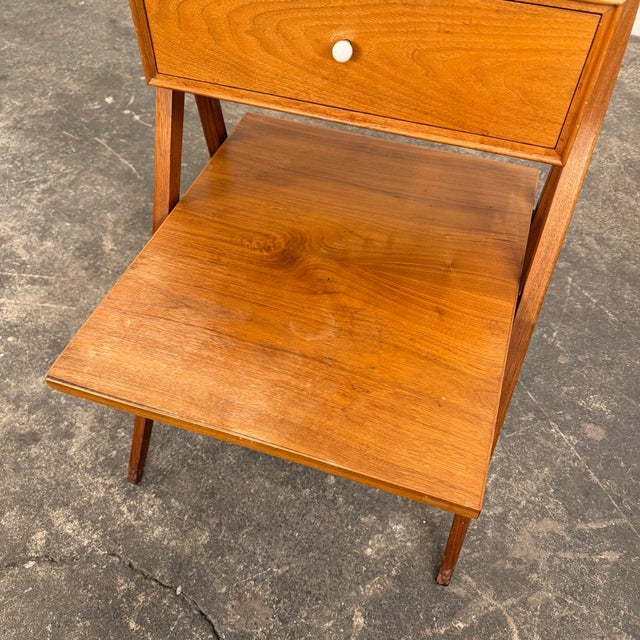 Brown Pair of Kipp Stewart for Drexel Declaration Walnut End Tables Nightstands For Sale - Image 8 of 12