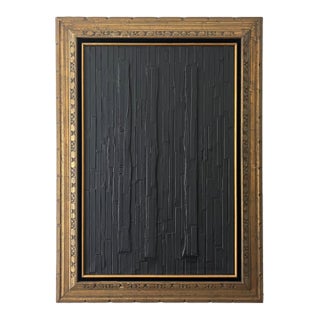 Original Artwork by Jake Poser, Gesso and Paper on Canvas, Framed. For Sale