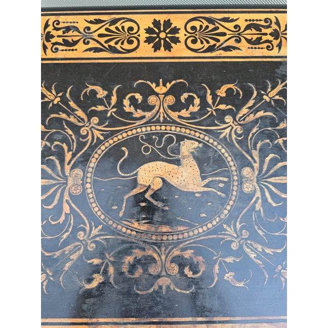 Antique Neo-Renaissance Italian Ebonized Marquetry Worktable with Leopard Motif, 1880s For Sale - Image 6 of 17