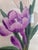 1940s Set Vintage Flower on Silk Paintings, Embroidery Flower Art For Sale - Image 5 of 17