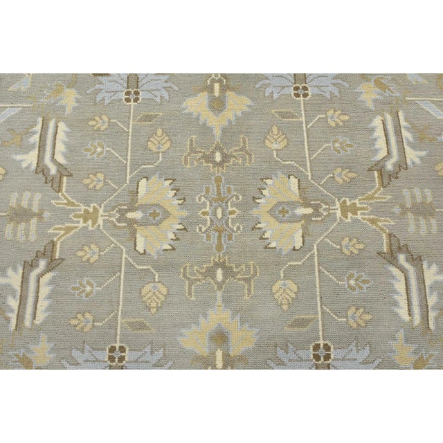 2020s Oushak Rug 10’1” X 13’10” Gray Wool Traditional Hand-Knotted Oriental Carpet For Sale - Image 5 of 12