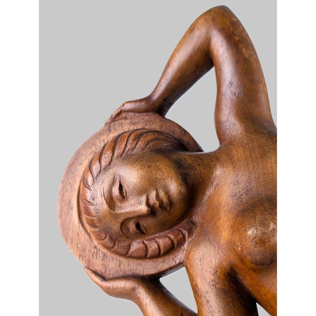Jens Jacob Bregnø, Art Deco Carved Sculpture, 1900s, Wood For Sale - Image 11 of 12