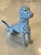 Traditional Classic Sapphire Blue Fishnet Pattern Herend Hand Painted Sitting Dog Domestic Animal Figurine W/ 22k Gold Accents For Sale - Image 3 of 11