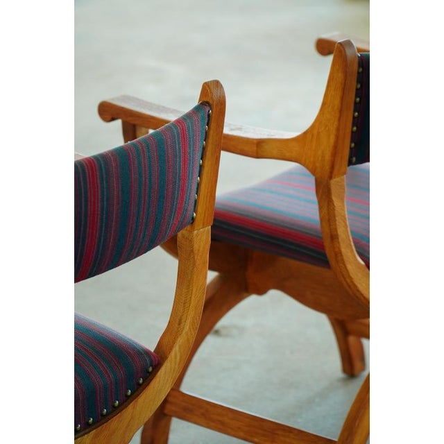 Danish Modern Oak Model Kurul Armchairs attributed to Henning Kjærnulf, 1960s, Set of 2 For Sale - Image 13 of 18