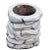 1986 White Washed Faux Stacked Riverstone Outdoor Cement Planter For Sale - Image 11 of 14