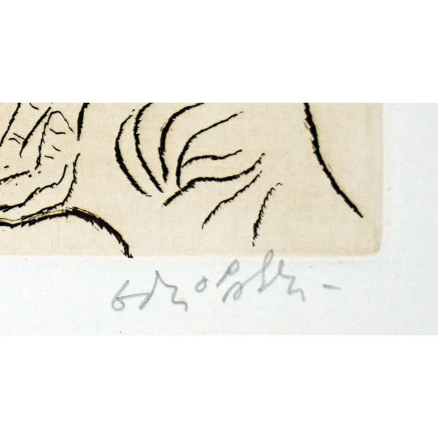 American Witness" by Legendary William Gropper, 1968 Etching For Sale - Image 3 of 5