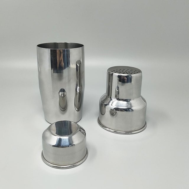 Italian Cocktail Shaker with Ice Bucket by Pran, 1970s, Set of 2 For Sale - Image 4 of 7