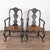 Pair of 19th century Swedish Rococo armchairs, crafted in pine and finished in a newer black painted surface. The paint...