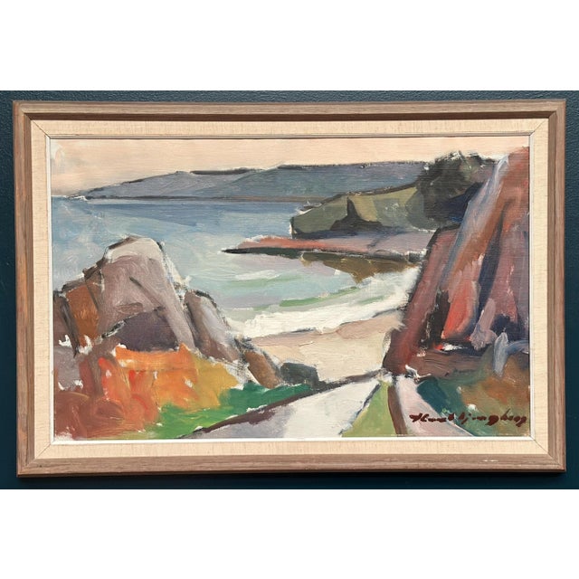 Knut Ljungberg, Seascape, 1960s, Oil Painting on Canvas, Framed For Sale - Image 15 of 15
