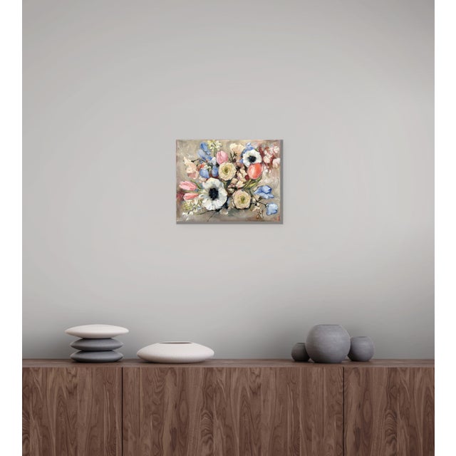 White Fair Maiden by Leigh Ann Van Fossan | Oil and Charcoal on Canvas Floral Still Life For Sale - Image 8 of 8