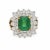 Vintage 2.15 Carat Emerald Diamond 18k Yellow Gold Cocktail Ring, Size 4.5 For Sale - Image 4 of 7
