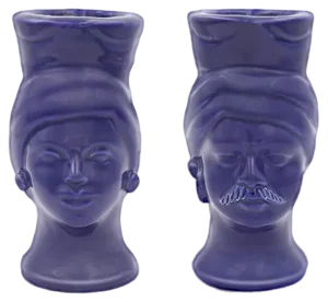 Griffin & Mata Blue Pantelleria from Crita Ceramiche, Set of 2