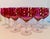 Vintage 1960s Cranberry Iridescent Glass Wine Stems, Set of 12 For Sale - Image 4 of 7