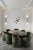 Metal 79" Irregular Shape Modern Brass Dining Table With Glass Top For Sale - Image 7 of 7