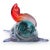 Murano Vintage Murano Seguso Vetri d'Arte Sommerso Red Aqua Blue Purple Italian Art Glass Mom Baby Seals Sculpture For Sale - Image 4 of 11