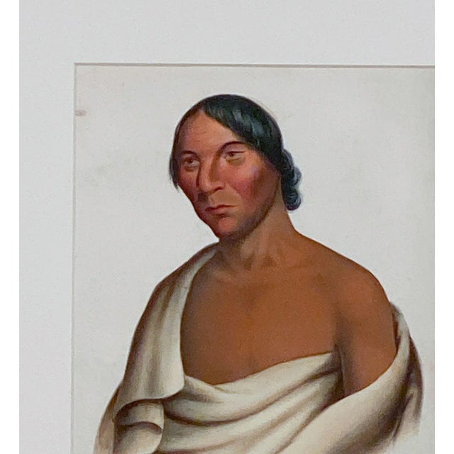 "O-Hya-Wa-Mince-Kee, a Chippewa Chief" McKenney & Hall Engraving of a Native American, 19th Century For Sale - Image 4 of 5
