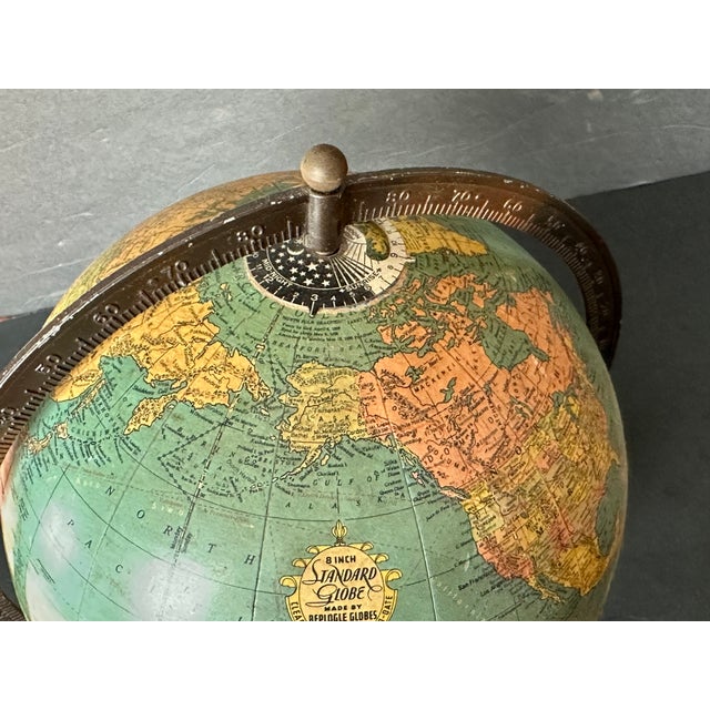 Vintage Art Deco 1930s Reploge World Globe For Sale - Image 10 of 10