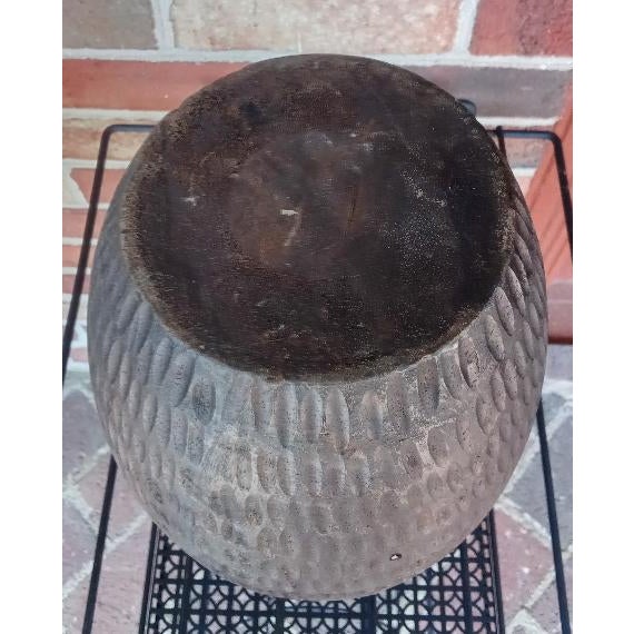 Handsome Hand-Carved Wooden Vase For Sale - Image 4 of 4