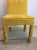 Set of 4 Post Modern Yellow Upholstered Parsons Dining Chairs For Sale - Image 11 of 12