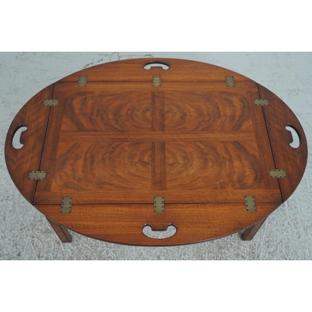 Wood Wright Table Co Chippendale Walnut Butler Coffee Table For Sale - Image 7 of 16