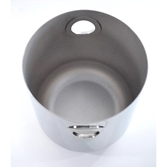 French Christofle "Oh" Stainless Steel Champagne Cooler For Sale - Image 3 of 7