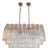Elegant Murano Tube Chandelier – 72 Clear Glasses - Rectangular Based For Sale