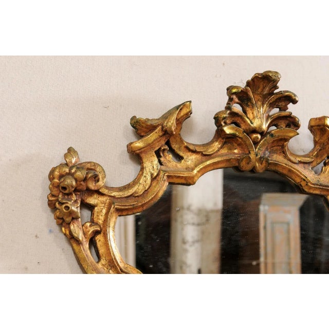 19th Century Italian Nicely-Carved Accent Mirror 19th Century For Sale - Image 5 of 10