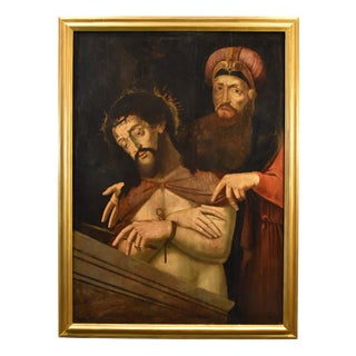Circle of Michael Coxie, Ecce Homo, Pontius Pilate, 1580, Oil on Board, Framed For Sale