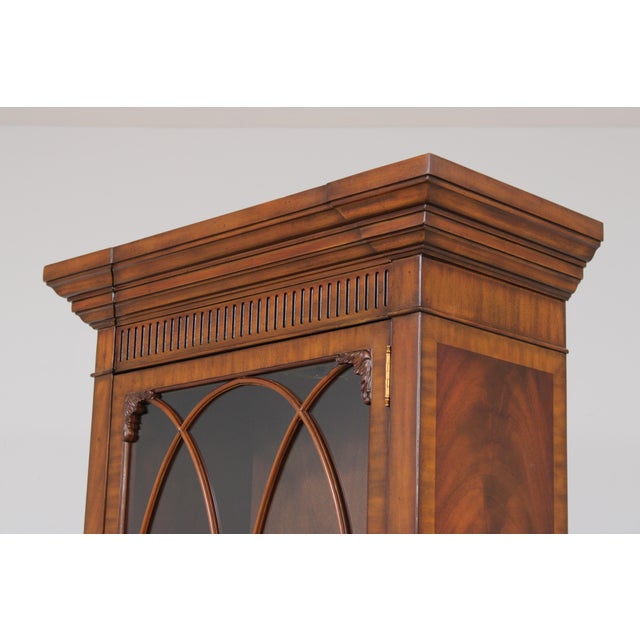 Maitland Smith Mahogany Narrow China Cabinet For Sale - Image 14 of 18
