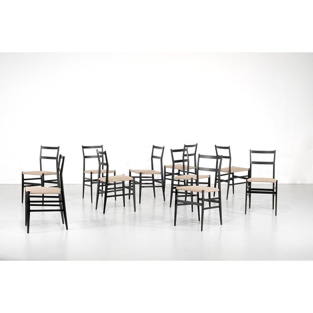 Wooden Superleggera Chairs by Gio Ponti for Cassina, Italy, 1957, Set of 10 For Sale - Image 4 of 15