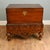 Metal Antique Portuguese Inlaid Linen Trunk, 1800 For Sale - Image 7 of 7