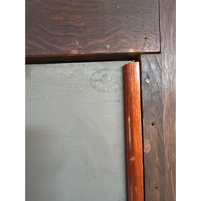 Antique Tiger Oak Hall Tree With Bevelled Mirror & Duck Coat Hooks For Sale - Image 17 of 18