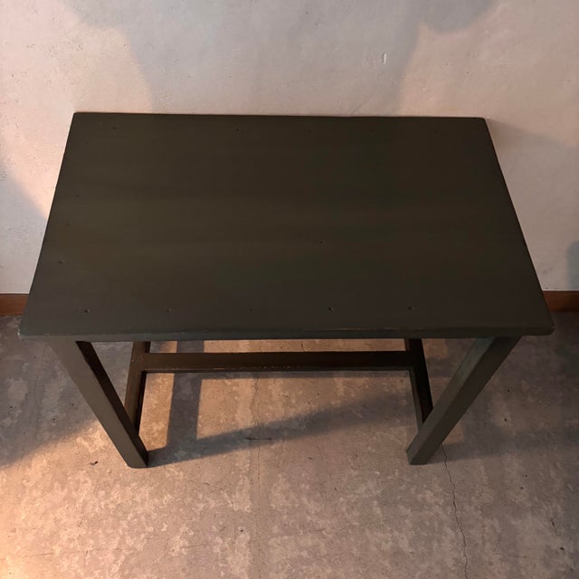 Side Table in Green Patinated Bronze, in Very Good conditions. Designed 1960 to 1969