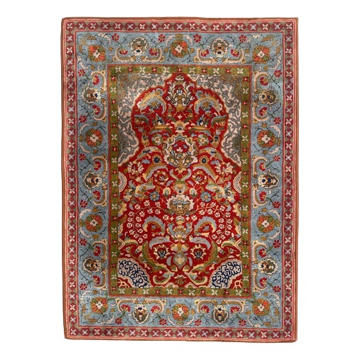 Mid-Century French Janus Lys Points Rug, 1930s For Sale
