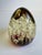 Transparent Mid Century Lucite Egg Paperweight Mushroom Tree Resin Art Bubbles Vintage Red Base For Sale - Image 8 of 10
