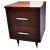 Eames Era Sold Wood Two Drawer Desk Cabinet With Pegged Capped Peg Legs For Sale - Image 9 of 9