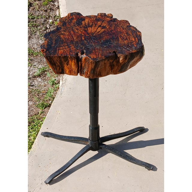 Modern Rustic Handcrafted Cedar Side Table For Sale - Image 3 of 9