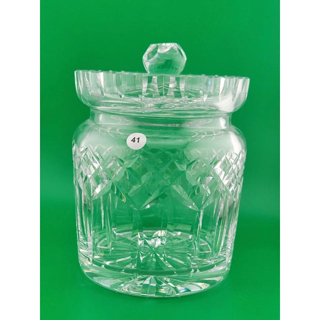 Glass Vintage Waterford Crystal Lismore Lidded Biscuit Barrel Jar Canister Ireland For Sale - Image 7 of 12