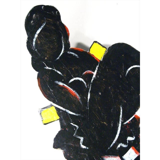 Modern Seymour ChwastGirl on a Buick Painting on Metal Cut Out Sculpture Wall Hanging For Sale - Image 3 of 7